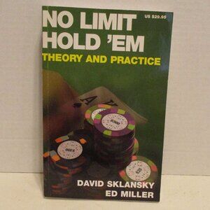 Poker No Limit Holdem Theory Practice Graphic Black White Strategy Book